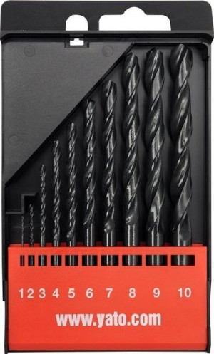 Yato Wiertła Do Metalu Hss 1-10mm Komplet 10szt