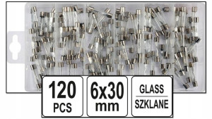 Zestaw Bezpieczników Szklanych 6x30mm 120szt. Yato