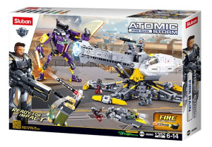 Klocki Sluban B0999 Kosmiczna Wojna Atomic Fire Rain Storm 1352 El.