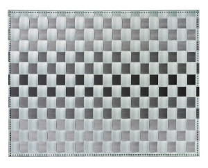 Saleen, cieniowana podkładka pleciona na stół, 40x30cm, migdałowy w paski,