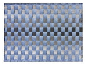 Saleen, cieniowana podkładka pleciona na stół, 40x30cm, szaro-niebieski w p