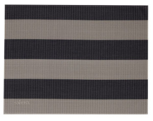 Saleen, podkładka pleciona paski na stół, STRIPES, 42x32cm, beżowy/czarny,