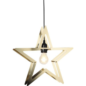 Lampka dekoracyjna złota GWIAZDA LED Lampa