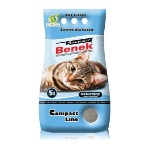 SUPER BENEK Żwirek higieniczny zbrylający o zapachu glinki 5l