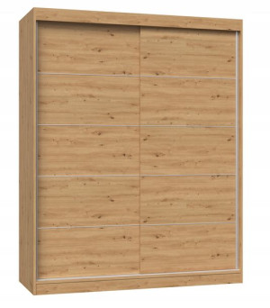 Szafa Przesuwna Iga 160 Cm Drzwi Przesuwne Ze Szprosami Dąb Artisan