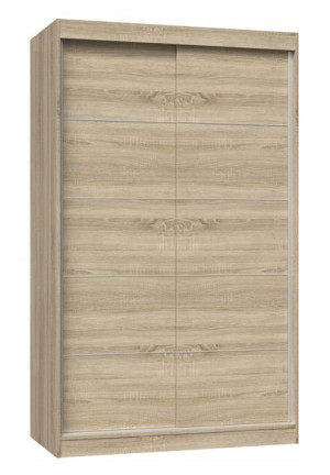 Szafa Przesuwna Iga 120 Cm Drzwi Ze Szprosami Dąb Sonoma