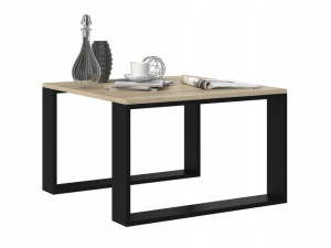 Stolik Kawowy Ława Loft Modern Mini Dąb Sonoma Czerń