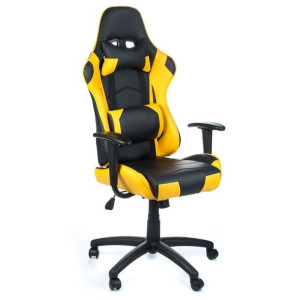 Fotel Gamingowy Racer Corpocomfort Bx-3700 Żółty