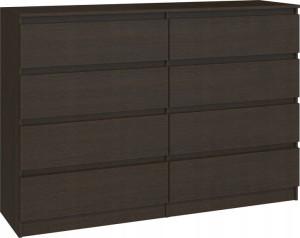 Duża Komoda Szafka 8 Szuflad 140cm * Kolor Wenge