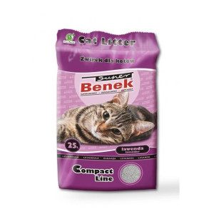 SUPER BENEK Żwirek Compact Lawenda dla kota 25L