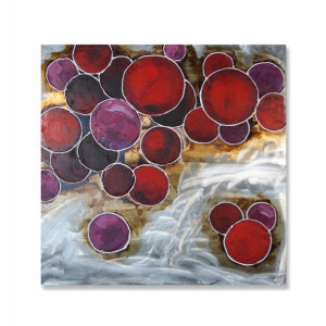 Obraz Korale 100x100 cm Abstrakcja na aluminium
