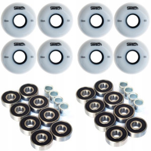 8x KÓŁKA 68mm DO ROLEK PU 88A + 16x łożyska abec9