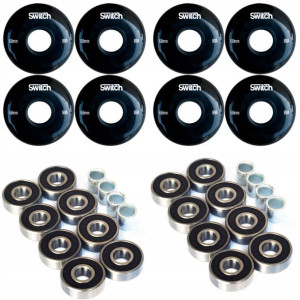 8x KÓŁKA 68mm DO ROLEK PU 88A + 16x łożyska abec9