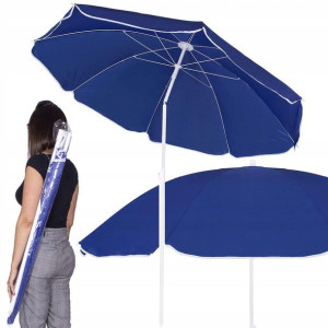 Parasol plażowy 180 cm parasol do ogrodu niebiesko-biały