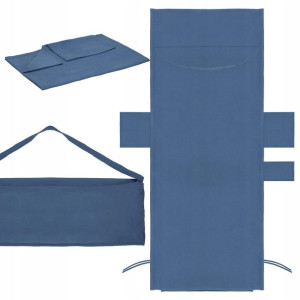 Ręcznik plażowy na leżak 210x75 cm z mikrofibry granatowy