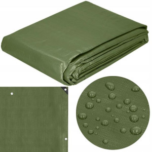 Plandeka 5x8m 120g/m2 gruba płachta ochronna zielona