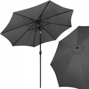 Parasol ogrodowy składany 300 cm duży na balkon ciemnoszary
