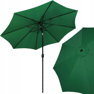 Parasol ogrodowy składany 300 cm duży na balkon zielony