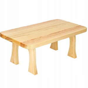 Drewniany stolik kawowy 90 cm impregnowany naturalne drewno