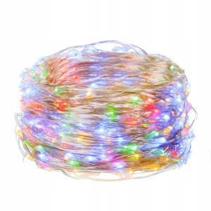 Lampki choinkowe 100 LED druciki mikro na baterie