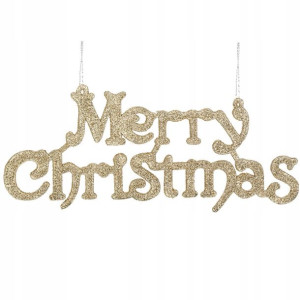 Zawieszka na choinkę napis Merry Christmas 2 szt. ozdoba świąteczna 24 cm z