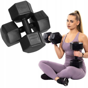 Hantle 15kg ciężarki 2x7,5 kg czarne zestaw 2 szt.