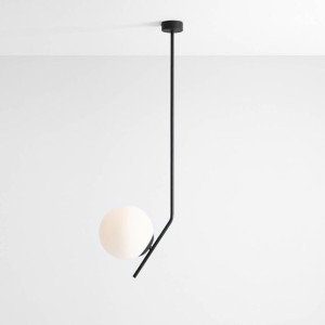 Gallia Long lampa sufitowa 1-punktowa czarna Aldex