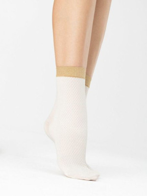 FIORE BISCUITT - Skarpetki 60 k.:Ecri Beige r.:UNI