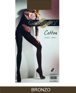 GABRIELLA Cotton Rajstopy 250 DEN k.:BRONZO r.:2
