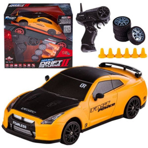 Samochód Do Driftu, Auto RC Drift 1:24 2,4 GHz 4WD ŻÓŁTY