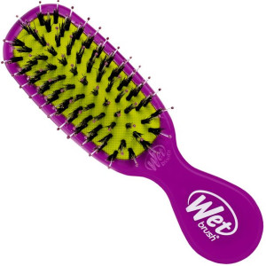 Wet Brush Mini Shine Enhancer purple mała szczotka z włosiem dzika wygładza