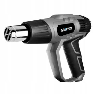 Opalarka 2000W, 3 biegi 350°C/550°C dysze walizka GRAPHITE 59G526