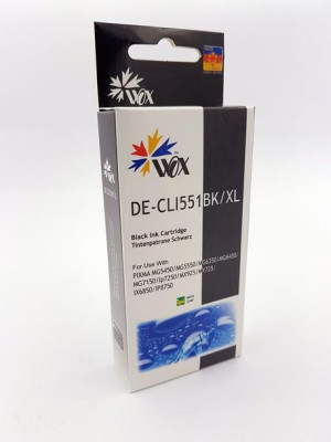 Tusz Wox Black Canon Cli 551Bk Z Chipem Zamiennik Cli551Bk (6508B001)