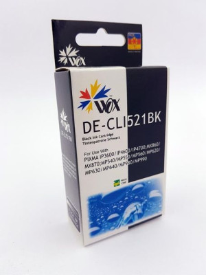 Tusz Wox Black Canon Cli 521Bk Z Chipem Zamiennik Cli-521Bk
