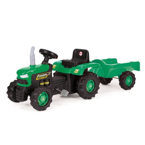 Traktor na pedały z przyczepą w kartonie