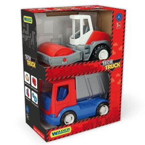 Tech Truck auta budowlane wywrotka i walec w kartonie