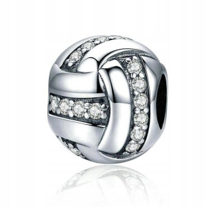 Zawieszka charms Diament Kula Srebrna S925 Beads