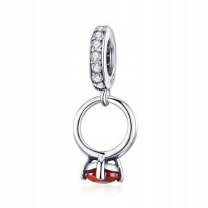 Zawieszka beads charms Zaręczyny Pierścionek S925