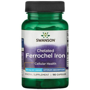 SWANSON Albion Chelat Żelaza Ferrochel 18 mg 180 kaps.