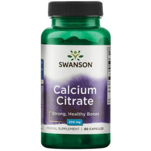 SWANSON Cytrynian Wapnia 200 mg 60 kaps.