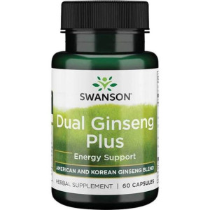 SWANSON Dual Ginseng Plus 60 kaps.
