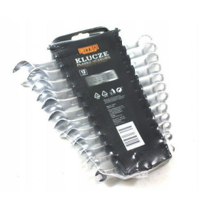 Klucze płasko-oczkowe Niteo Tools 14070 8-19 mm 12 elementów
