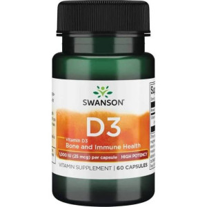 SWANSON Witamina D3 1000 IU 60 kaps.