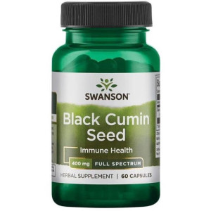 SWANSON Full Spectrum Nasiona Czarnego Kminu 400 mg 60 kaps.