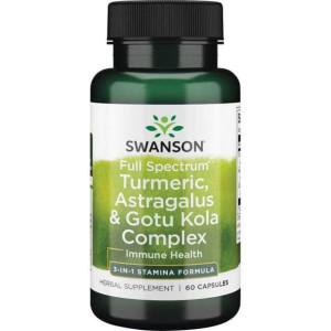 SWANSON Full Spectrum Kurkuma Astragalus Gotu Kola 60 kaps.