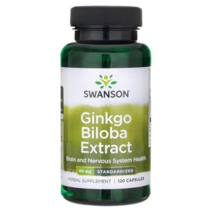 SWANSON Ginkgo Biloba Ekstrakt 60 mg 120 kaps.