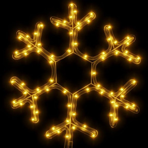 Świąteczna dekoracja świetlna płatek śniegu 72 LED, ciepła biel