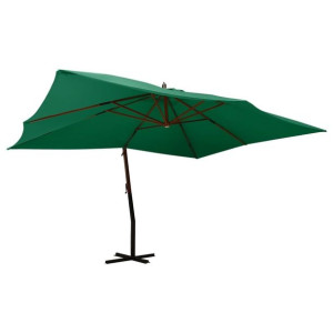Parasol wiszący drewniany 400x300cm zielony