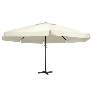 Parasol ogrodowy aluminium 600cm piaskowy