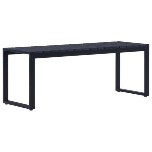 Ławka ogrodowa 120.5cm płyta PS czarna